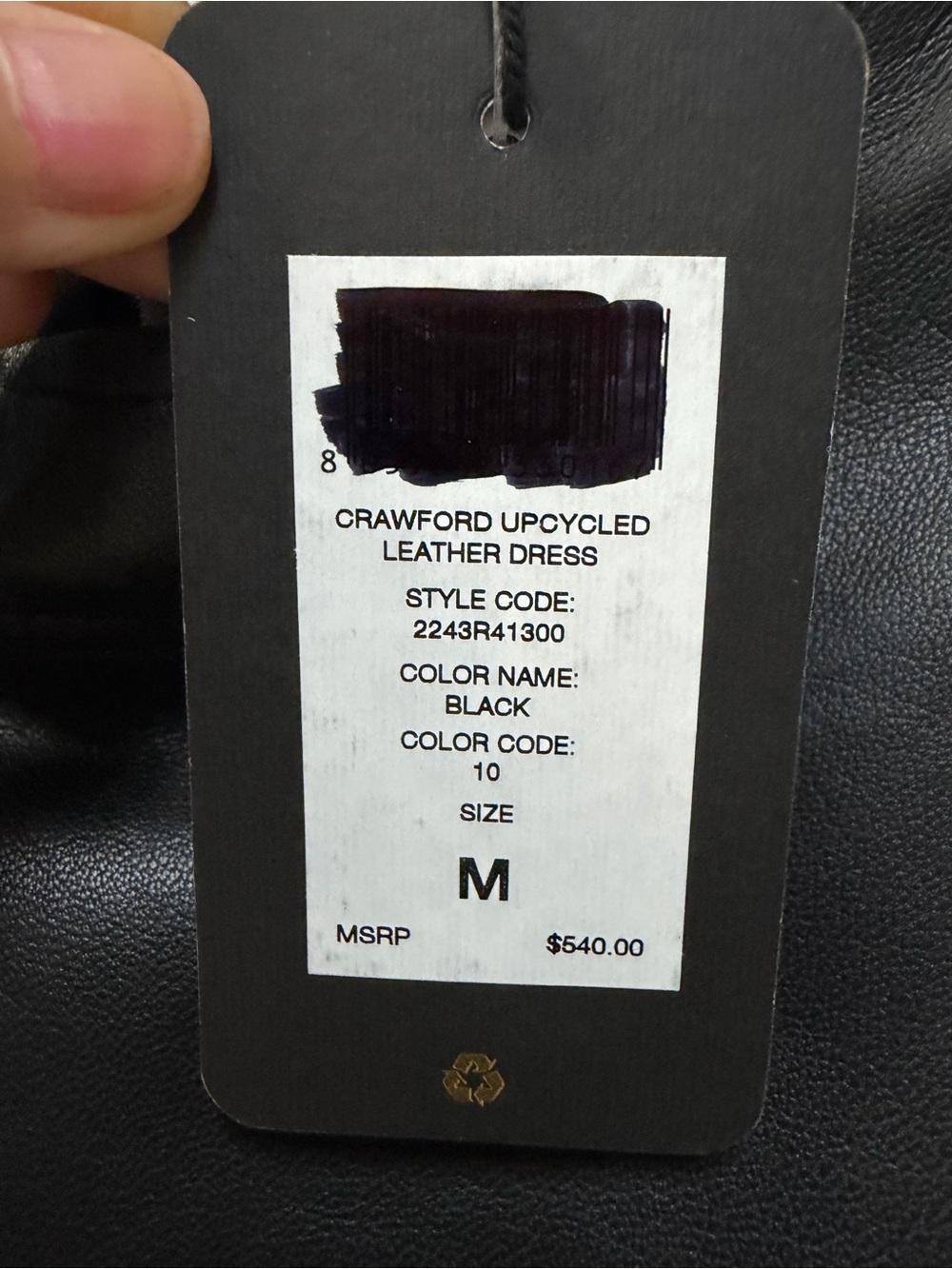 AS by DF Sleeveless Black Reclycle Leather Mini Dress - Picture 11 of 13